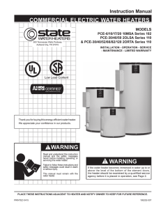 Patriot Manual - State Water Heaters