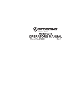 operators manual - Stoelting Food Service
