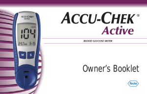 ACCU-CHEK Active Blood Glucose Meter Owner's Booklet