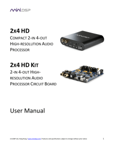 miniDSP 2x4 HD User Manual