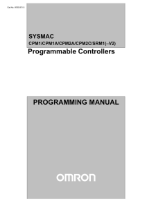 Programmable Controllers PROGRAMMING MANUAL