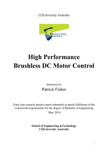 CQUniversity Australia: High Performance Brushless DC Motor Control
