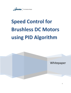 Speed Control for Brushless DC Motors using PID