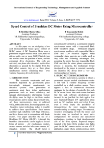 Speed Control of Brushless DC Motor Using Microcontroller