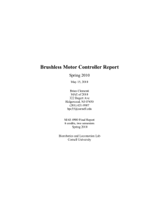 Brushless Motor Controller Report
