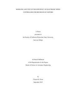 Modeling and Test of the Efficiency of Electronic Speed Controllers