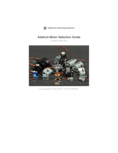 Adafruit Motor Selection Guide