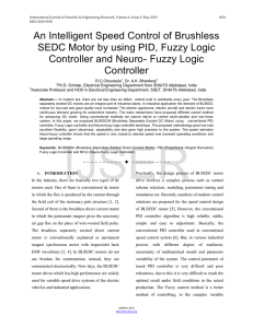 An Intelligent Speed Control of Brushless SEDC Motor by using PID