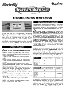 Brushless Electronic Speed Controls