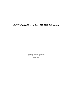 DSP Solutions for BLDC Motors