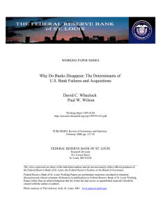 Why Do Banks Disappear: The Determinants of US