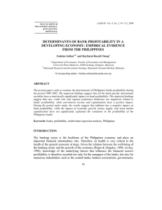 Determinants of Non-Bank Financial Institutions Profitability