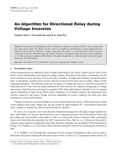 An Algorithm for Directional Relay during Voltage Inversion