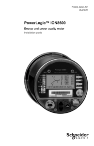 PowerLogic ION8600 Installation Guide