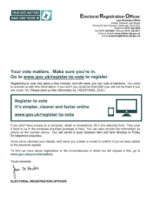 Your vote matters. Make sure you`re in. Go to www.gov.uk/register