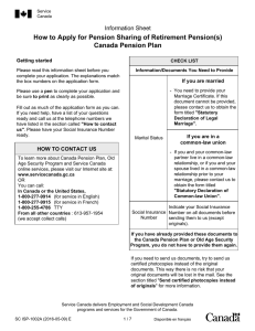 Information Sheet - How to Apply for Pension Sharing of Retirement