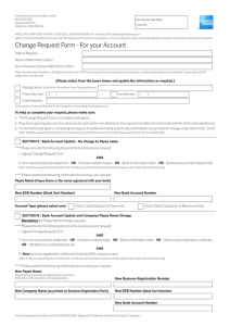 Change Request Form - For your Account