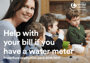 Watersure booklet and application form
