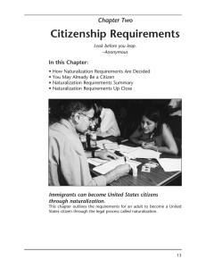 Citizenship Requirements