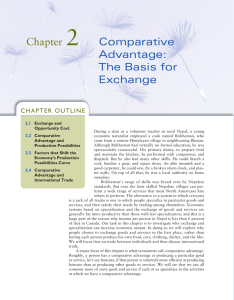 Chapter 2 Comparative Advantage: The Basis for Exchange
