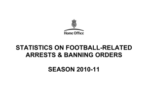 Statistics on football-related arrests and banning orders