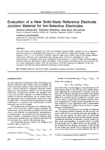 Evaluation of a New Solid-State Reference Electrode