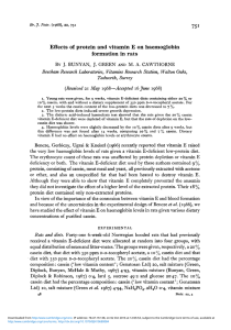 Effects of protein and vitamin E on haemoglobin formation in rats