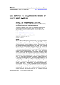 EON: Software for long time simulations of atomic scale systems