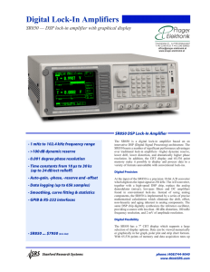 SR850 Datasheet - Prager Elektronik
