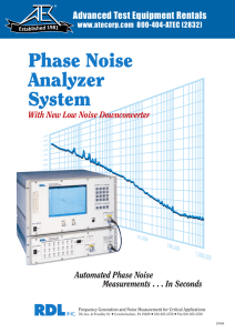 Phase Noise Analyzer System - Advanced Test Equipment Rentals