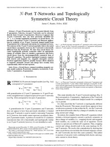 N-Port T-Networks and Topologically Symmetric Circuit