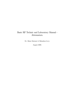 Basic RF Technic and Laboratory Manual