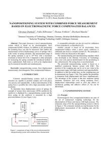 nanopositioning system with combined force measurement