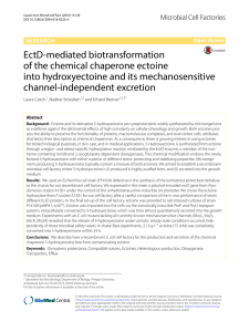 EctD-mediated biotransformation of the chemical chaperone ectoine
