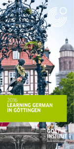 2016 learning german in göttingen - Goethe