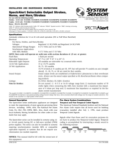 SpectrAlert Selectable Output Strobes, Horns, and Horn/Strobes