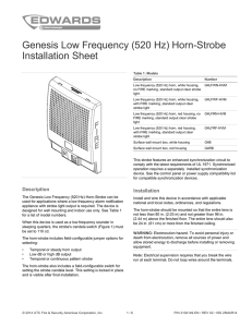 Genesis Low Frequency (520 Hz) Horn-Strobe