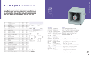 A121AX Appello X User recordable alarm horn