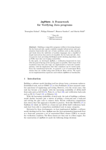 JayHorn: A Framework for Verifying Java programs