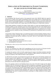 Simulation of Environmental Flight Conditions By Advanced Altitude