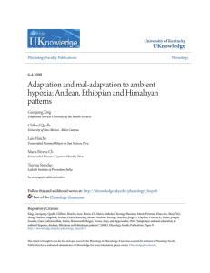 Adaptation and mal-adaptation to ambient hypoxia