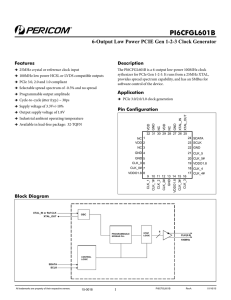 Pericom Product Datasheet - PLL Clock Driver for 1.35V/1.5V SSTE
