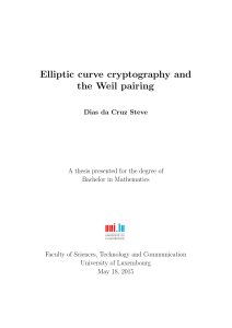 Elliptic curve cryptography and the Weil pairing