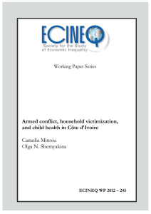 Armed conflict, household victimization, and child health in