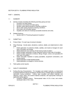 220719 Plumbing piping insulation
