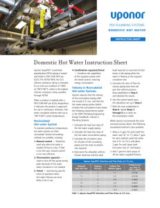 Domestic Hot Water Instruction Sheet