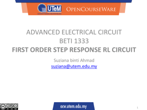 advanced electrical circuit beti 1333 first order step response rl circuit