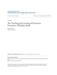 The Teaching and Learning of Parametric Functions