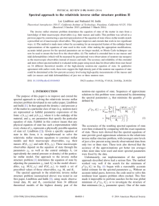 Spectral approach to the relativistic inverse stellar structure problem II