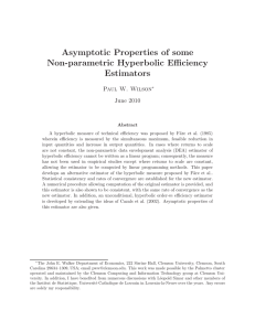 Asymptotic Properties of some Non-parametric Hyperbolic Efficiency